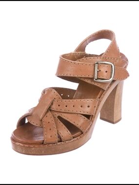 Women's Chloé Caramel Leather Open-Toe Sandals